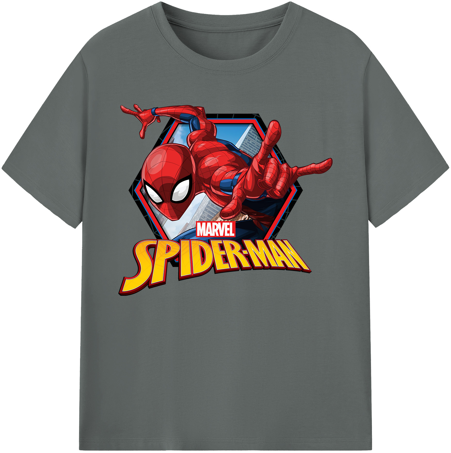 （画像用） Spider Man スパイダーマン 綿100％ メンズ半袖Tシャツ｜肌触りやわらか＆通気性